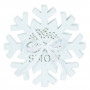 Χριστουγεννιάτικα Σουβέρ Τσόχινα Λευκές Νιφάδες &quotLet it Snow&quot 12cm  - 4 τμχ. 