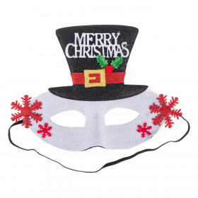 Χριστουγεννιάτικη Μάσκα Λευκή Καπέλο Χριστουγεννιάτικη Μάσκα Λευκή Καπέλο