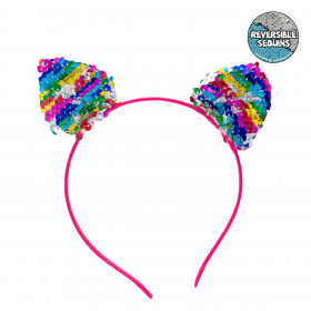 Στέκα Μαλλιών Αυτάκια Γάτας Μαγικές Παγιέτες