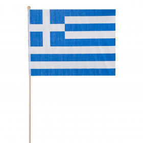 Ελληνική Σημαία με Ξύλινη Λαβή 29x39 cm