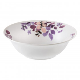 Μπολ Πορσελάνη Λευκό Μωβ Λουλούδια 450ml