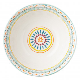 Μπολ Σερβιρίσματος Πορσελάνη Πολύχρωμα Σχέδια Aztec 450 ml