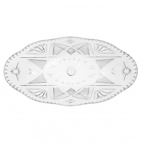 Πιατέλα Πλαστική Διάφανη Οβάλ 31x17x6 cm