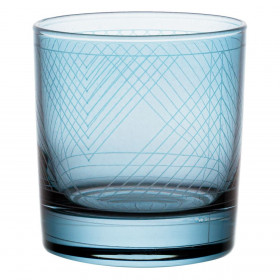 Ποτήρι Γυάλινο Ίσιο 'Line' Μπλε 300 ml