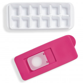 Παγοθήκη Πλαστική Λευκή με Φούξια Καπάκι 12 θέσεων  Παγοθήκη Πλαστική Λευκή με Φούξια Καπάκι 12 θέσεων