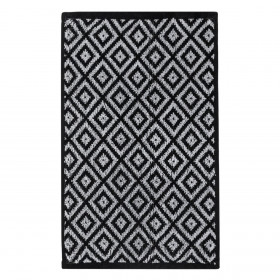 Πετσέτα Κουζίνας Μαύρη Σχέδιο Γκρι Ρόμβοι 60x35 cm