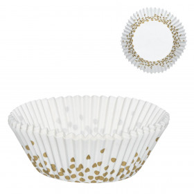 Χάρτινες Φόρμες Ζαχαροπλαστικής Χρυσό Πουά 10.5 cm - 100 τμχ. Χάρτινες Φόρμες Ζαχαροπλαστικής Χρυσό Πουά 10.5 cm - 100 τμχ.