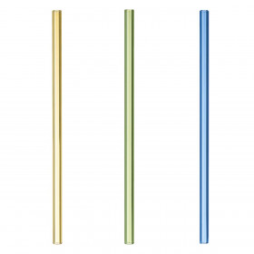 Καλαμάκια Γυάλινα Χρωματιστά Επαναχρησιμοποιούμενα - 3 τμχ.