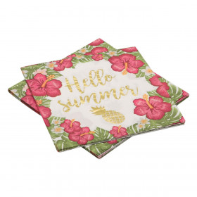 Χαρτοπετσέτες Καλοκαιρινού Πάρτι Foil Hello Summer 33x33 cm - 12 τμχ.