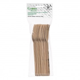 Πιρουνάκια Πάρτι Ξύλινα Τύπωμα Yum 16 cm - 20 τμχ.