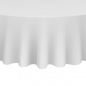 Τραπεζομάντηλο Στρογγυλό Λευκό 213 εκ.