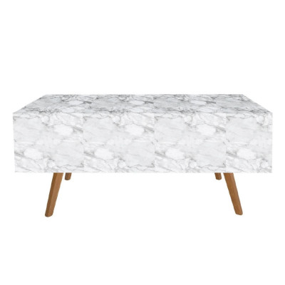 Τραπεζομάντηλο Πλαστικό Γκρι Marble 137x183 cm