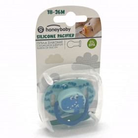 Πιπίλα Σιλικόνης Σιέλ Μπλε Δεινόσαυρος 18-36 Μηνών - Honey Baby