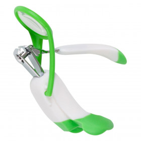 Βρεφικός Νυχοκόπτης με Μεγεθυντικό Φακό Λευκό Λαχανί 8 cm