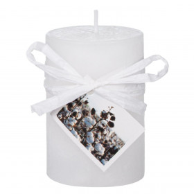 Κερί Κολώνα Αρωματικό Λευκό Cotton 5x7.5 cm