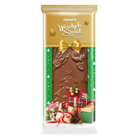 Χριστουγεννιάτικη Σοκολάτα Γάλακτος Ανάγλυφο Σχέδιο 90g