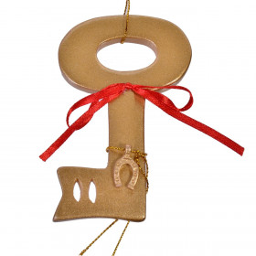 Χριστουγεννιάτικο Στολίδι Δέντρου Κεραμικό Κλειδί 9.5 cm Χριστουγεννιάτικο Στολίδι Δέντρου Κεραμικό Κλειδί 9.5 cm