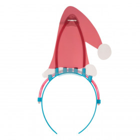 Χριστουγεννιάτικη Στέκα Φωσφοριζέ Πλαστική Σκούφος Άγιου Βασίλη Glow in The Dark 25.5cm