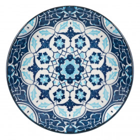Πιατάκι Γλυκού Πορσελάνη Μπλε Ethnic Σχέδια 15.5 cm