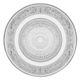 Πιάτο Φρούτου Γυάλινο Διάφανο με Σκάλισμα 19 cm