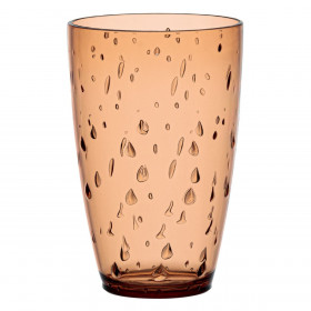 Ποτήρι Νερού Πλαστικό Διάφανο με Ανάγλυφο Σχέδιο 435 ml