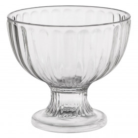 Μπολ Παγωτού Πλαστικό με Βάση Διάφανο 350 ml