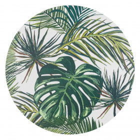 Σουπλά Πλαστικό Στρογγυλό Τροπικά Φύλλα 38 cm