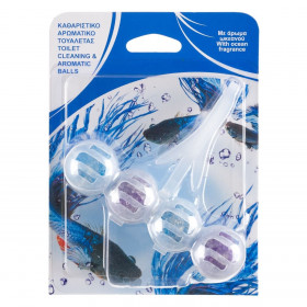 Καθαριστικό Αρωματικό Τουαλέτας 4 Μπάλες Άρωμα Ωκεανού 