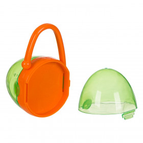 Θήκη Πιπίλας Διπ0λή Πλαστική Πράσινο Πορτοκαλί 12x6x6 cm