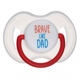 Πιπίλα Σιλικόνης Διάφανη Κόκκινη Brave