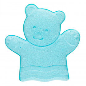 Βρεφικό Σφουγγάρι Παλάμης Αρκουδάκι Σιέλ 18x18 cm