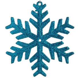 Χριστουγεννιάτικο Στολίδι Δέντρου Νιφάδα Τυρκουάζ Glitter 10 cm