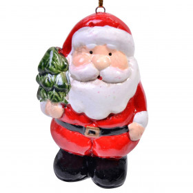 Χριστουγεννιάτικο Στολίδι Δέντρου Κεραμικό Άγιος Βασίλης 7 cm Χριστουγεννιάτικο Στολίδι Δέντρου Κεραμικό Άγιος Βασίλης 7 cm