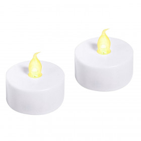 Ρεσώ LED Μπαταρίας Λευκή Φλόγα 4x4cm - 2 τμχ.