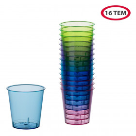 Σφηνάκια Πλαστικά Επαναχρησιμοποιούμενα 4 Παλ Χρώματα 30 ml - 16 τμχ.  Σφηνάκια Πλαστικά Επαναχρησιμοποιούμενα 4 Παλ Χρώματα 30 ml - 16 τμχ.