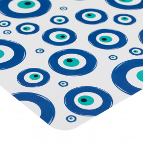 Σουπλά Πλαστικό Λευκό Μπλε Μάτι 43.5x28.5 cm