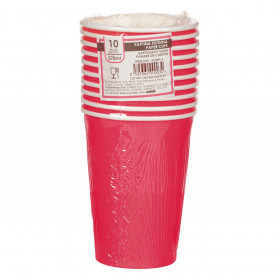 Ποτήρια Χάρτινα Κόκκινα 270 ml - 10 τμχ.