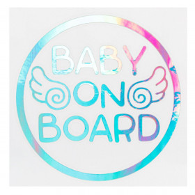 Αυτοκόλλητη Σήμανση Αυτοκινήτου Baby On Board 13x13 cm
