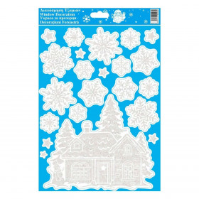 Χριστουγεννιάτικα Αυτοκόλλητα Διακοσμητικά Εκκλησία Νιφάδες Λευκά Ιριδίζοντα 20x30cm Χριστουγεννιάτικα Αυτοκόλλητα Διακοσμητικά Εκκλησία Νιφάδες Λευκά Ιριδίζοντα 20x30cm