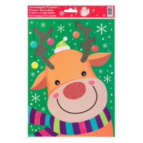 Χριστουγεννιάτικο Αυτοκόλλητο Διακοσμητικό Τάρανδος 20x30cm