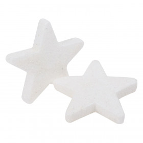 Χριστουγεννιάτικο Αυτοκόλλητο Αστέρι Foam Λευκό Ιριδίζον 8 εκ. - 2 τμχ.