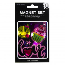 Σετ Μαγνητάκια Cup Cake Φατσούλα Foil - 4 τμχ. Σετ Μαγνητάκια Cup Cake Φατσούλα Foil - 4 τμχ.
