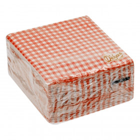 Χαρτοπετσέτες Κόκκινο Καρό 33x33 cm - 40 τμχ.