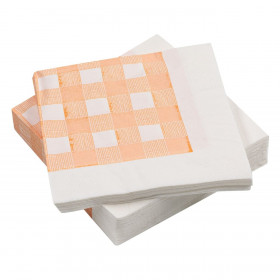 Χαρτοπετσέτες Λευκές Καρό Σχέδιο 33x33 cm - 42 τμχ.