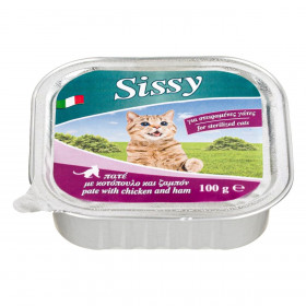 Τροφή Γάτας Πατέ Κοτόπουλο Ζαμπόν (Στεριωμένες Γάτες) 100 g