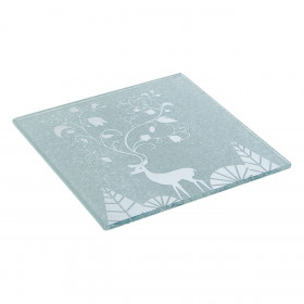 Βάση Κεριού Τετράγωνη Γυάλινη Καθρέφτης Ασημί 12x12cm Βάση Κεριού Τετράγωνη Γυάλινη Καθρέφτης Ασημί 12x12cm