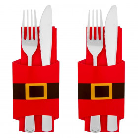 Σετ Μαχαιροπήρουνο Πλαστικό Χριστουγεννιάτικη Θήκη - 2 τμχ.