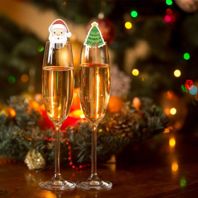 Χριστουγεννιάτικοι Δείκτες Ποτηριών Χάρτινες Φιγούρες - 6 τμχ.