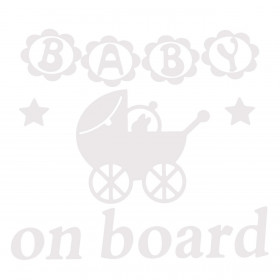 Αυτοκόλλητη Σήμανση Αυτοκινήτου Baby On Board 18x18 cm