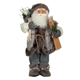 Χριστουγεννιάτικη Αληθοφανής Φιγούρα Άγιος Βασίλης με Παγοπέδιλα 46 cm